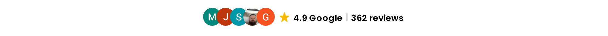 4.9 stars on Google from 362 reviews